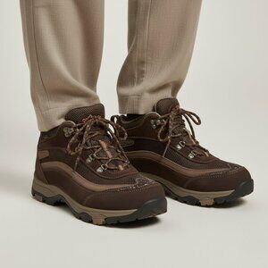 L.L.Bean Womens 9.5 Tek 2.5 Lace Lock Brown Hiking Shoes Waterproof System